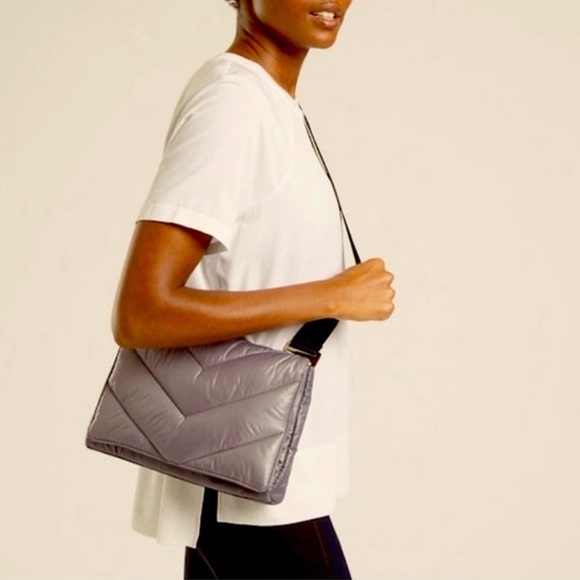CARAA X ATHLETA Puffer Crossbody Bag / Dark Grey - Picture 1 of 16